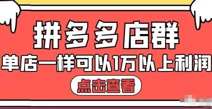 拼多多店群单店一样可以产出1万5以上利润【付费文章】-多米来