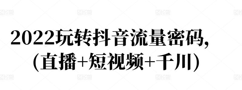 2022玩转抖音流量密码，(直播 短视频 千川)-多米来