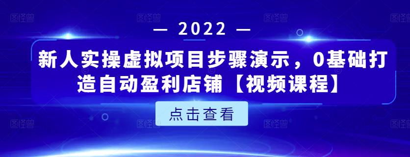 新人实操虚拟项目步骤演示，0基础打造自动盈利店铺【视频课程】-多米来