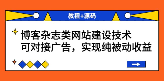 博客杂志类网站建设技术，可对接广告，实现纯被动收益（教程 源码）-多米来