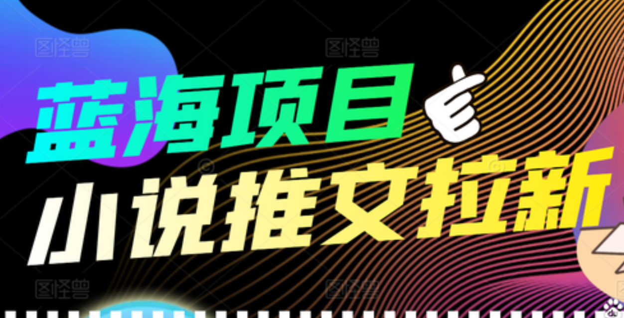 【高端精品】外面收费6880的小说推文拉新项目，个人工作室可批量做-多米来