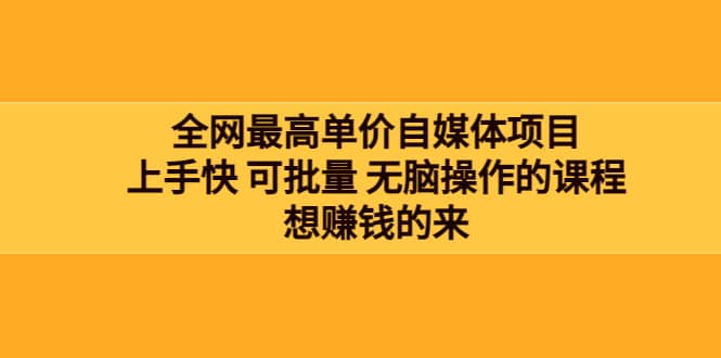 全网最单高价自媒体项目：上手快 可批量 无脑操作的课程，想赚钱的来-多米来