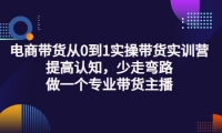 电商带货从0到1实操带货实训营:提高认知,少走弯路,做一个专业带货主播-多米来