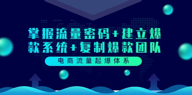 电商流量起爆体系：掌握流量密码 建立爆款系统 复制爆款团队（价值599）-多米来