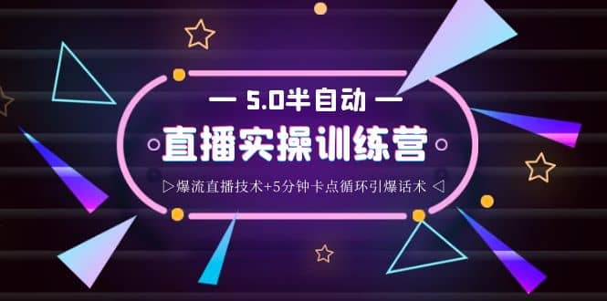 蚂蚁·5.0半自动直播2345打法，半自动爆流直播技术 5分钟卡点循环引爆话术-多米来