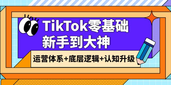 TikTok零基础新手到大神：运营体系 底层逻辑 认知升级（9节系列课）-多米来