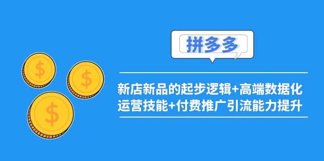 2022拼多多：新店新品的起步逻辑 高端数据化运营技能 付费推广引流能力提升-多米来