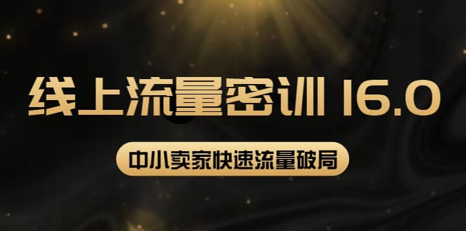 2022秋秋线上流量密训16.0：包含 暴力引流10W 中小卖家流量破局技巧 等等！-多米来