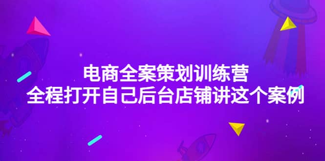 电商全案策划训练营：全程打开自己后台店铺讲这个案例（9节课时）-多米来