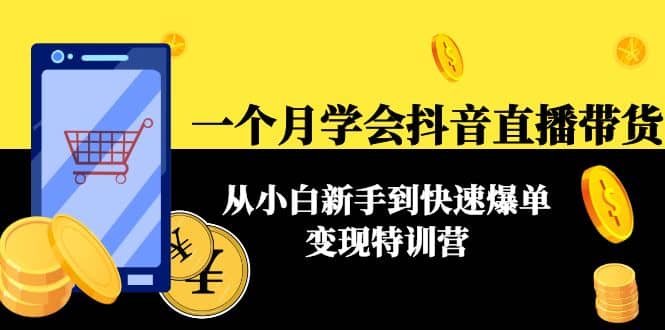 一个月学会抖音直播带货：从小白新手到快速爆单变现特训营(63节课)-多米来