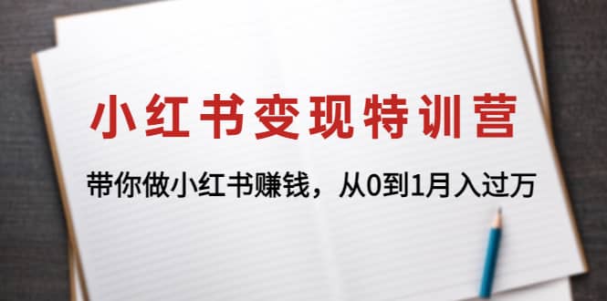 小红书变现特训营：带你做小红书项目-多米来