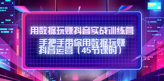 用数据玩赚抖音实战训练营：手把手带你用数据玩赚抖音运营（45节课时）-多米来