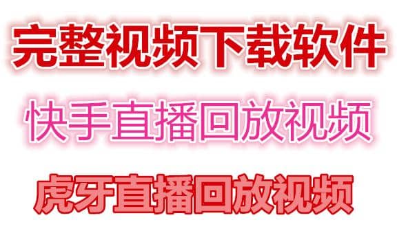 快手直播回放视频/虎牙直播回放视频完整下载(电脑软件 视频教程)-多米来