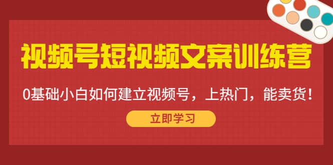 视频号短视频文案训练营：0基础小白如何建立视频号，上热门，能卖货！-多米来