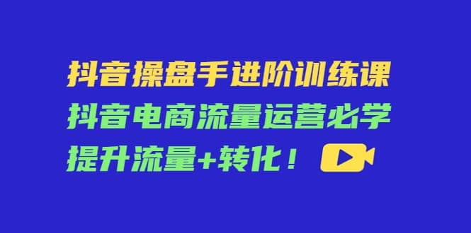 抖音操盘手进阶训练课：抖音电商流量运营必学，提升流量 转化-多米来