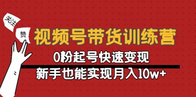 视频号带货训练营：0粉起号快速变现-多米来