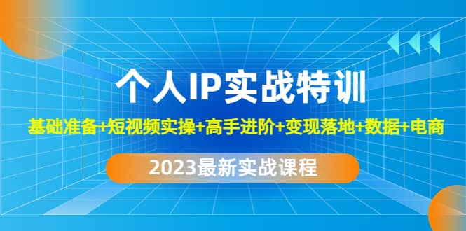 2023个人IP实战特训：基础准备 短视频实操 高手进阶 变现落地 数据 电商-多米来