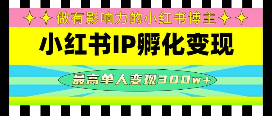 某收费培训-小红书IP孵化变现：做有影响力的小红书博主-多米来