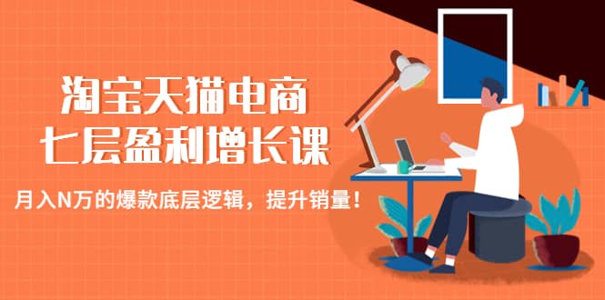 淘宝天猫电商七层盈利增长课：月入N万的爆款底层逻辑，提升销量-多米来