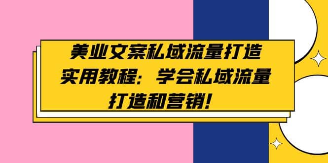 美业文案私域流量打造实用教程：学会私域流量打造和营销-多米来