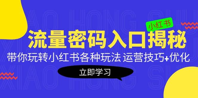 小红书流量密码入口揭秘：带你玩转小红书各种玩法 运营技巧 优化-多米来