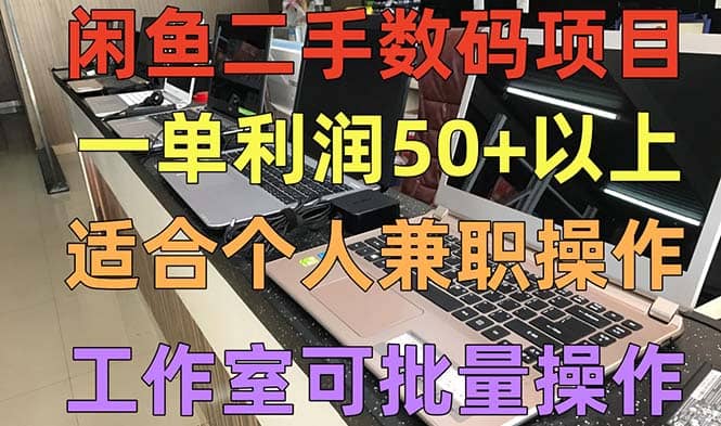 闲鱼二手数码项目，个人副业低保收入，工作室批量放大操作-多米来