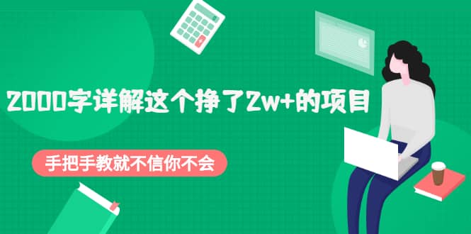 2000字详解这个挣了2w 的项目，手把手教就不信你不会【付费文章】-多米来