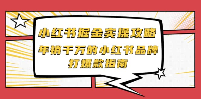 小红书掘金实操攻略，年销千万的小红书品牌打爆款指南-多米来