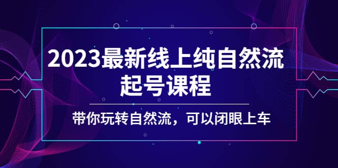 2023最新线上纯自然流起号课程，带你玩转自然流，可以闭眼上车-多米来