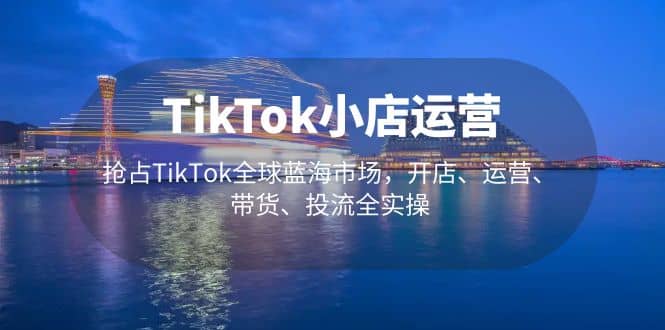 TikTok小店运营 抢占TikTok全球蓝海市场，开店、运营、带货、投流全实操-多米来