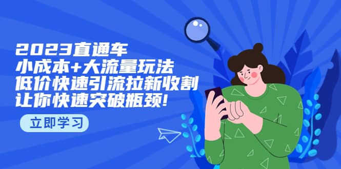 2023直通小成本 大流量玩法，低价快速引流拉新收割，让你快速突破瓶颈-多米来