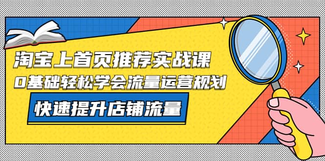 淘宝上首页/推荐实战课：0基础轻松学会流量运营规划，快速提升店铺流量-多米来