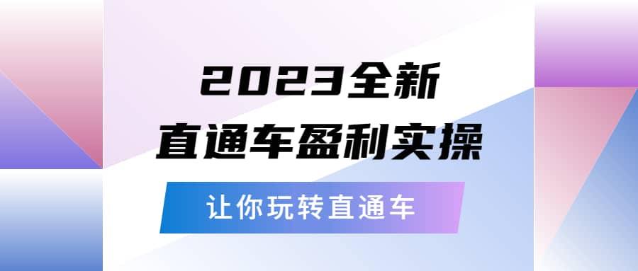 2023全新直通车·盈利实操：从底层，策略到搭建，让你玩转直通车-多米来