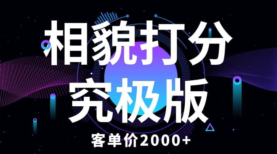 相貌打分究极版，客单价2000 纯新手小白就可操作的项目-多米来