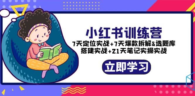 小红书训练营：7天定位实战 7天爆款拆解 选题库搭建实战 21天笔记实操实战-多米来