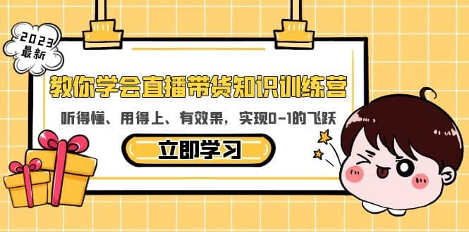 教你学会直播带货知识训练营，听得懂、用得上、有效果，实现0-1的飞跃-多米来