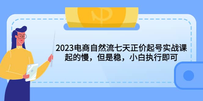 2023电商自然流七天正价起号实战课：起的慢，但是稳，小白执行即可-多米来