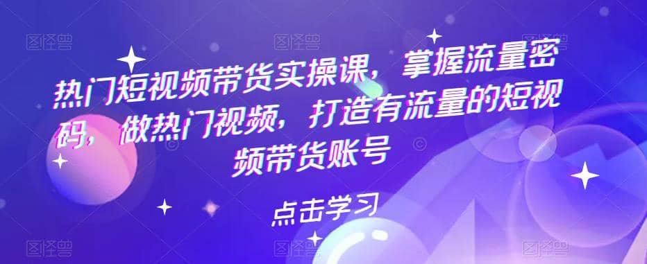 热门短视频带货实战 掌握流量密码 做热门视频 打造有流量的短视频带货账号-多米来