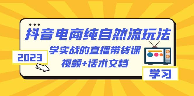 2023抖音电商·纯自然流玩法：学实战的直播带货课，视频 话术文档-多米来