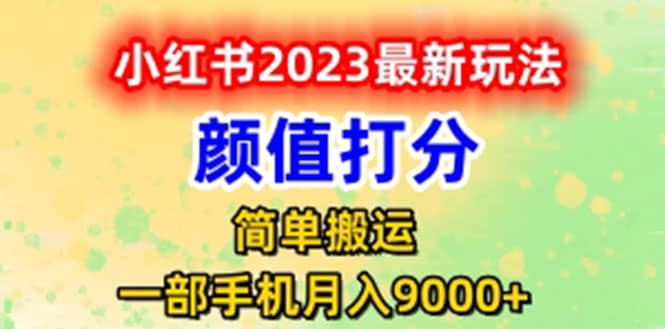 最新小红书颜值打分玩法，日入300 闭环玩法-多米来