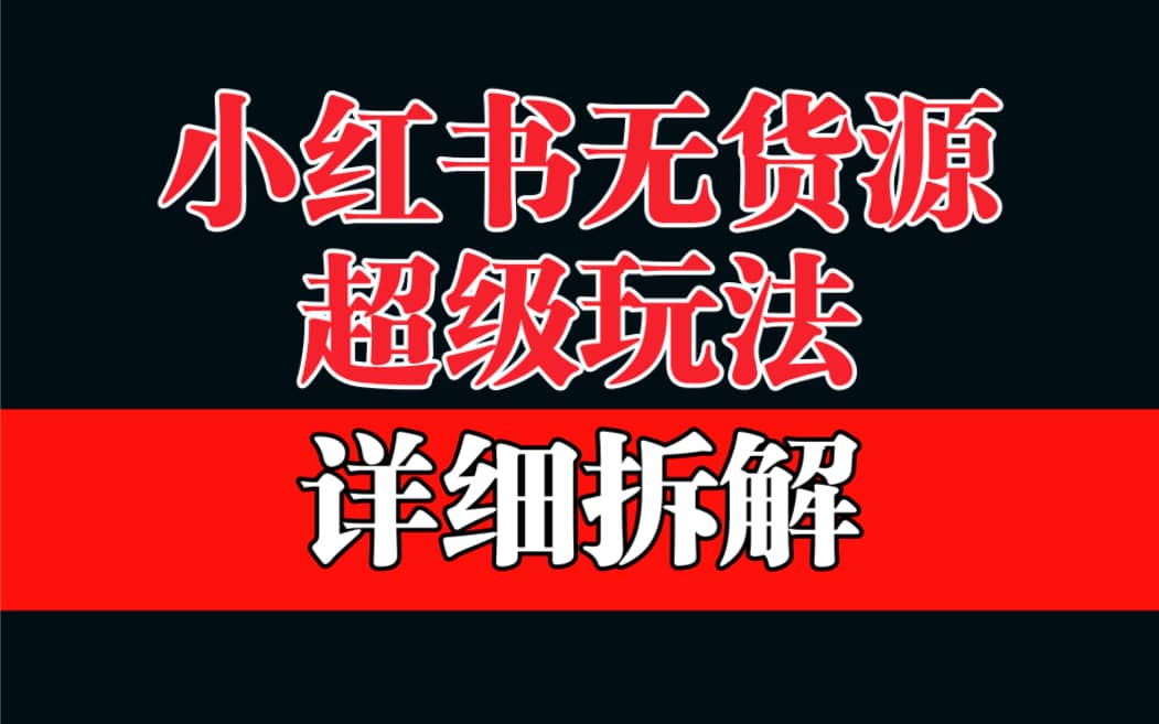 做小红书无货源，靠这个品日入1000保姆级教学-多米来