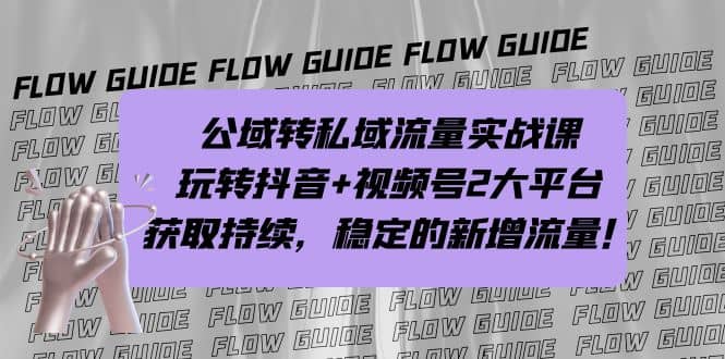 公域转私域流量实战课，玩转抖音 视频号2大平台，获取持续，稳定的新增流量-多米来