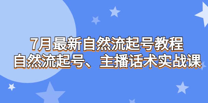 7月最新自然流起号教程，自然流起号、主播话术实战课-多米来