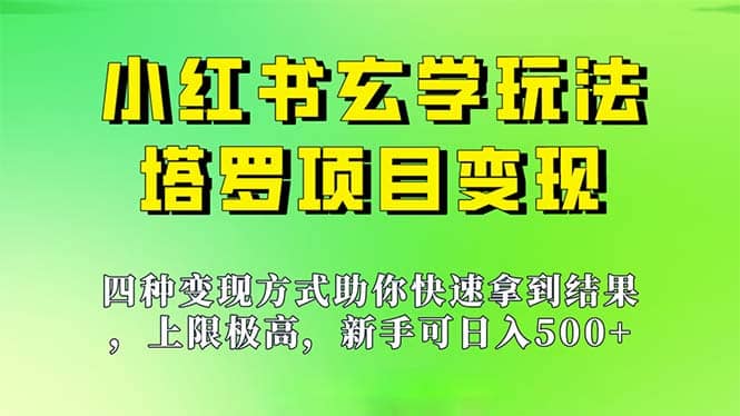 新手也能日入500的玩法，上限极高，小红书玄学玩法，塔罗项目变现大揭秘-多米来