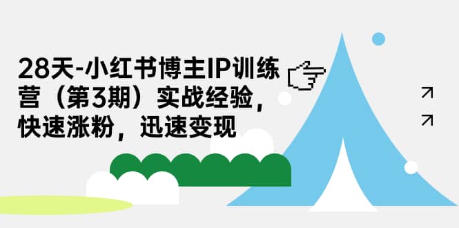 28天-小红书博主IP训练营（第3期）实战经验，快速涨粉，迅速变现-多米来