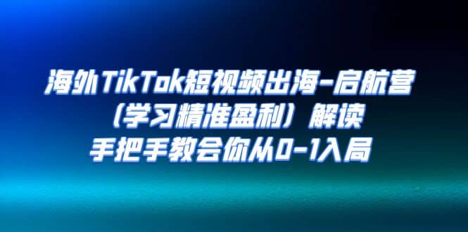 海外TikTok短视频出海-启航营（学习精准盈利）解读，手把手教会你从0-1入局-多米来