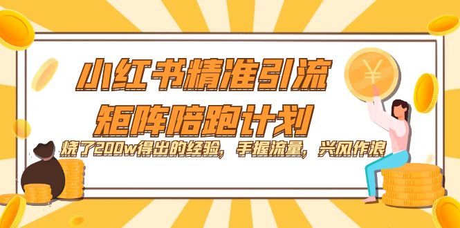 小红书精准引流·矩阵陪跑计划：烧了200w得出的经验，手握流量，兴风作浪！-多米来